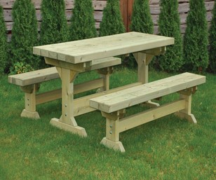 Farm Table & Bench Set Image